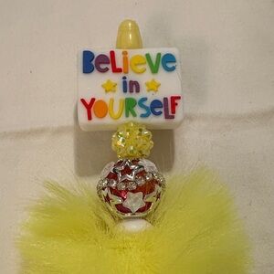 Yellow Pom Pom Handmade Believe In Yourself Pen